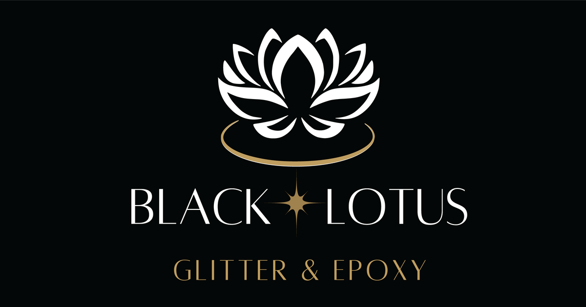 Glitter Star Tassel Pasties in Black, Lotus Blooms
